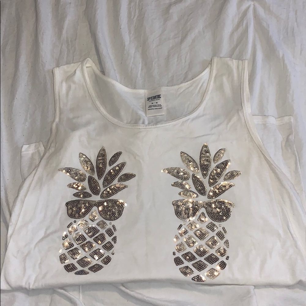 Victoria Secret Pink Muscle Tank w/ Pineapples